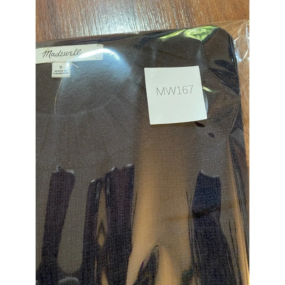 NWT Madewell Crewneck Sweater in Heritage Merino Wool Navy Blue Men's Small